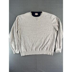 Faherty‎ Sweater Mens XL Gray Heather Crew Neck Soft Knit Pullover Casual